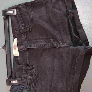 Hollister Womens Black Denim Shorts